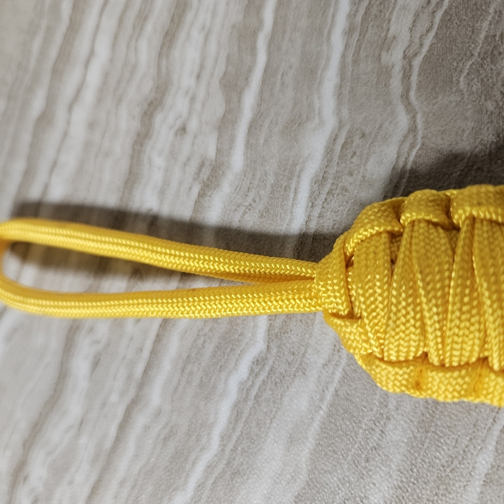 Yellow 550 Paracord‎ Keychain Accessory - Picture 4 of 5